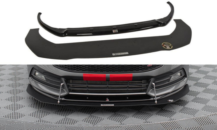 Ford Focus ST MK3 Facelift 2015-2018 Hybrid Frontläpp / Frontsplitter V.1 Maxton Design i gruppen Välj bilmodell / Ford / Focus ST MK3 11-19 / Styling / Front hos DDESIGN Scandinavia AB (FOFO3FSTCNCFD1CUPRAA)