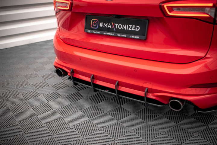 Ford Focus Estate ST Mk4 2019 -2021 Street Pro Bakre Diffuser Svart/Röd Maxton Design i gruppen Välj bilmodell / Ford / Focus Mk4 19+ / Styling hos DDESIGN Scandinavia AB (FOFO4STLINEESCNC-RS1BBRBI)