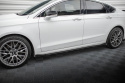 Ford Mondeo Sport Mk5 Facelift / Fusion Sport Mk2 Facelift 2019-2022 Street Pro Sidoextensions + Flaps Svart/Röd + Blanka Flaps Maxton Design