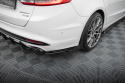 Ford Mondeo Sport Mk5 Facelift / Fusion Sport Mk2 Facelift 2019-2022 Street Pro Bakre Sidoextensions + Flaps Svart/Röd + Blanka Flaps Maxton Design