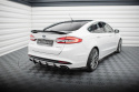 Ford Mondeo Sport Mk5 Facelift / Fusion Sport Mk2 Facelift 2019-2022 Street Pro Bakre Sidoextensions + Flaps Svart/Röd + Blanka Flaps Maxton Design