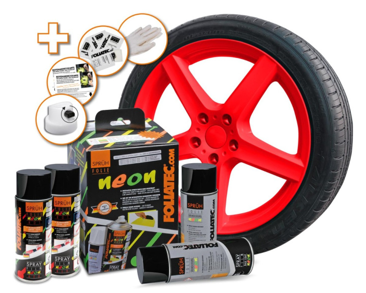 Spray Film NEON 4 pc. Set, röd i gruppen Välj bilmodell hos DDESIGN Scandinavia AB (FT2025)