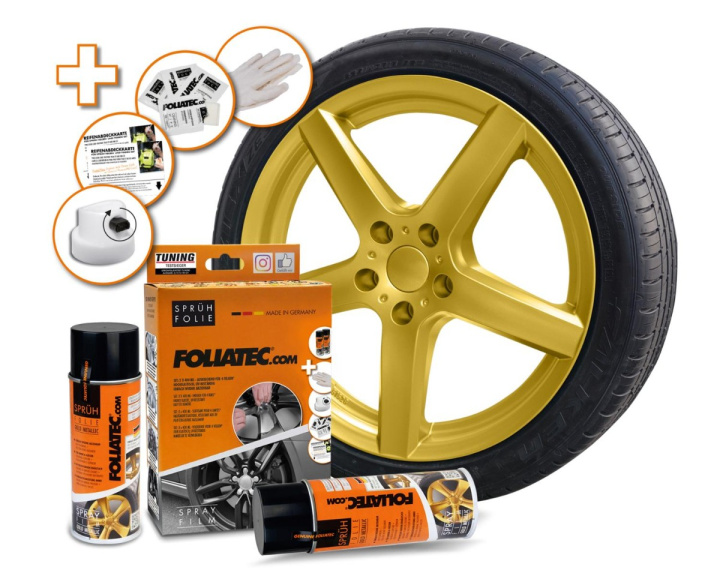 Foliatec Spray Film Set, guld metallic 2x400ml i gruppen Välj bilmodell hos DDESIGN Scandinavia AB (FT2047)