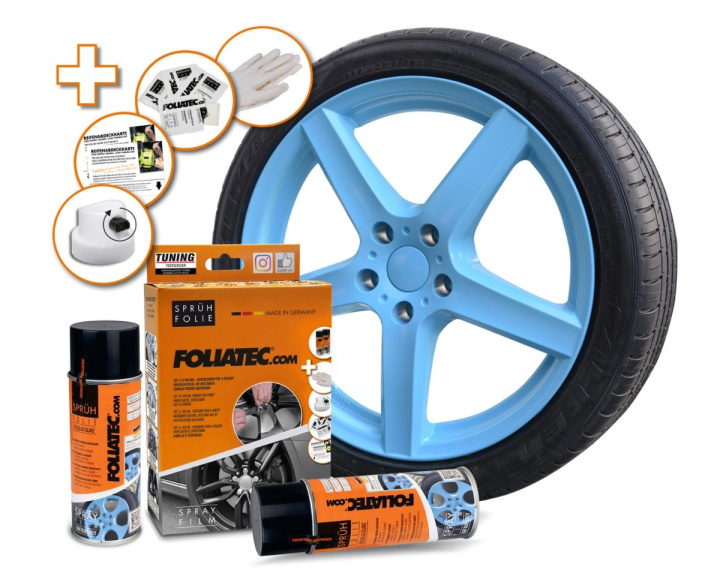Foliatec Spray film Set, ljus blå blank 2x400ml i gruppen Välj bilmodell hos DDESIGN Scandinavia AB (FT2093)