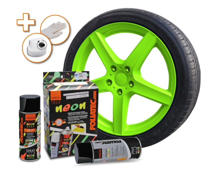 Foliatec Spray film NEON 2 pc. Set, grön 1x400ml + 1x400ml bas i gruppen Välj bilmodell hos DDESIGN Scandinavia AB (FT2096)
