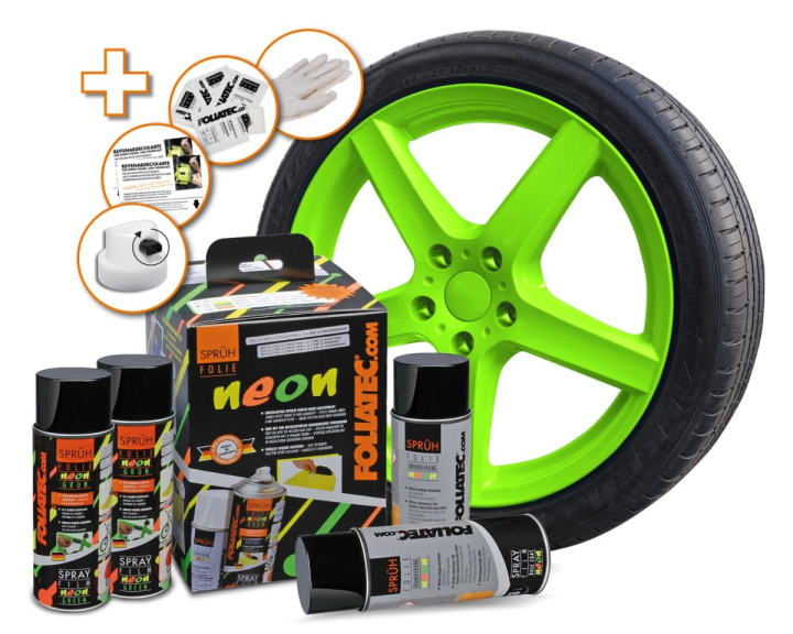 Spray Film NEON 4 pc. Set, grön i gruppen Välj bilmodell hos DDESIGN Scandinavia AB (FT2097)