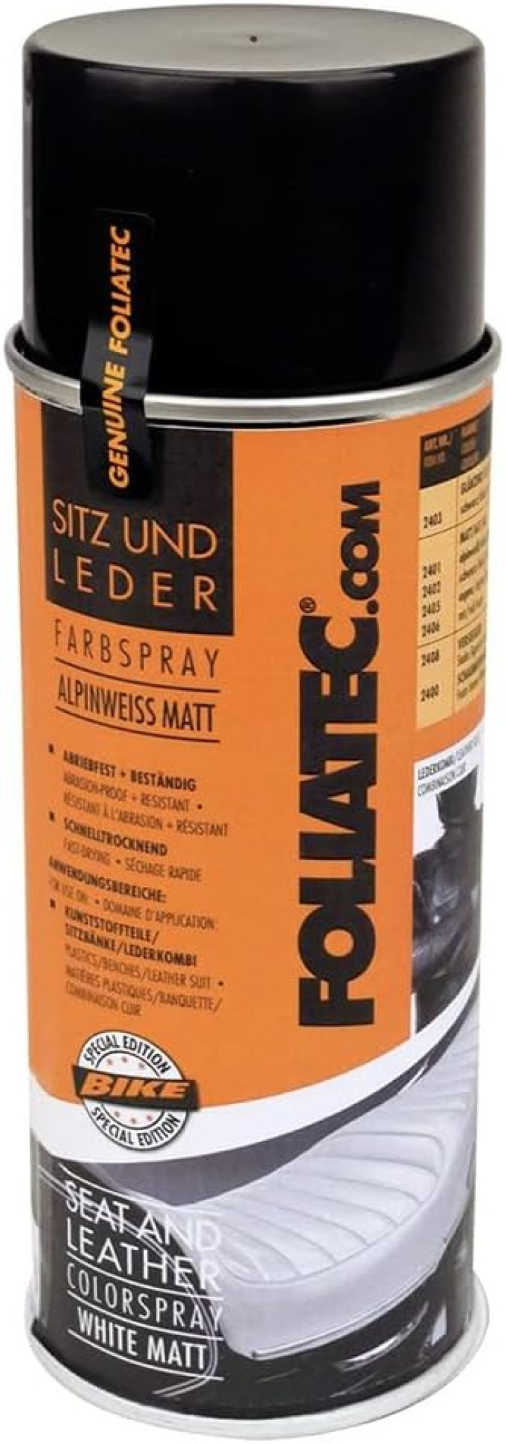 Klädsel och Läder Färg Spray , Matt Vit, 400 ml Foliatec i gruppen Välj bilmodell hos DDESIGN Scandinavia AB (FT2401)