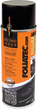 Klädsel och Läder Färg Spray , Mattsvart, 400 ml Foliatec