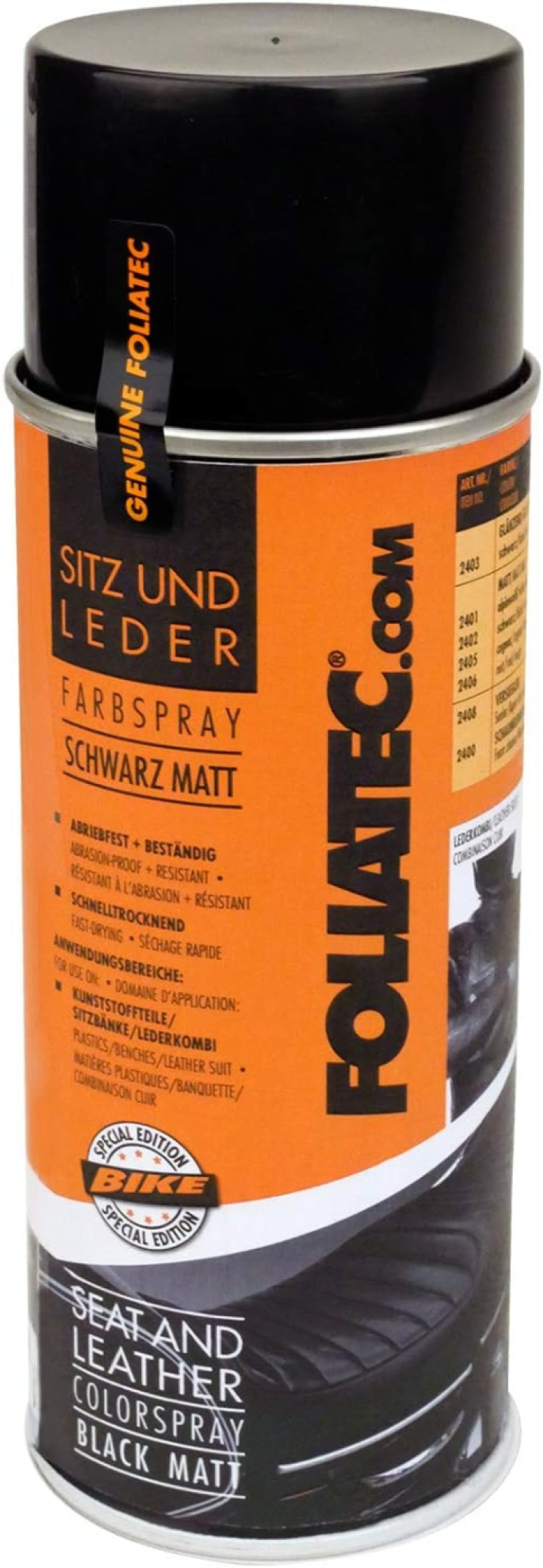 Klädsel och Läder Färg Spray , Mattsvart, 400 ml Foliatec i gruppen Välj bilmodell hos DDESIGN Scandinavia AB (FT2402)