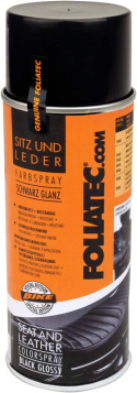 Klädsel och Läder Färg Spray , Blank Svart, 400 ml Foliatec