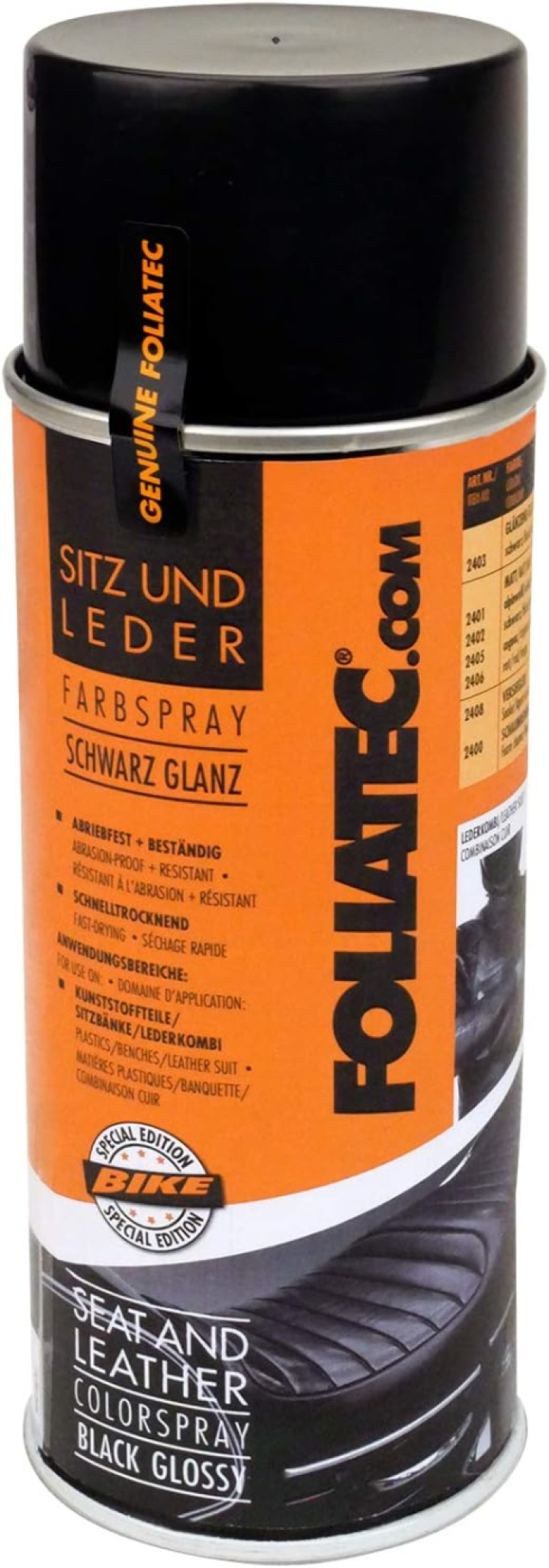 Klädsel och Läder Färg Spray , Blank Svart, 400 ml Foliatec i gruppen Välj bilmodell hos DDESIGN Scandinavia AB (FT2403)