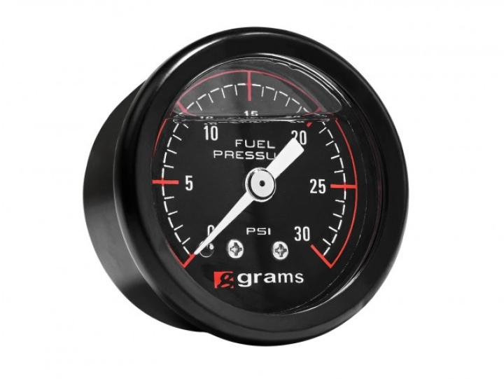 G2-99-0030 Bränsletrycksmätare 0-30psi - Svart Grams Performance