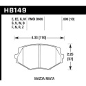 DTC-60 type (13 mm) Bromsbelägg (HB149) Hawk Performance