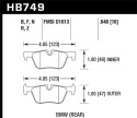 Performance Ceramic type Bromsbelägg (HB749) Hawk Performance