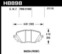 HPS 5.0 Bromsbelägg (HB898) Hawk Performance