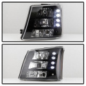 Silverado 1500/2500/3500 03-06 LED (Utbytbara LEDs) Strålkastare - Svarta Spyder Auto
