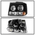 Silverado 1500/2500 99-02 / Silverado 3500 01-02 / Suburban 1500/2500 00-06 / Tahoe 00-06 LED (Utbytbara LEDs) Strålkastare - Svarta Spyder Auto