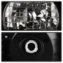 Ford Mustang 87-93 1PC LED (Utbytbara LEDs) Strålkastare - Svarta Spyder Auto