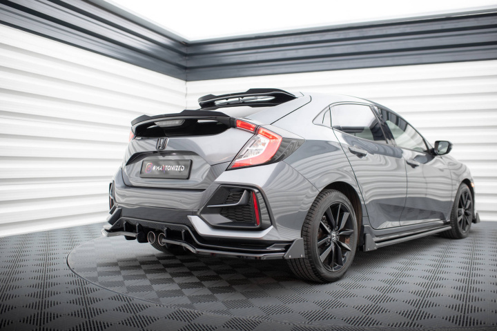 Honda Civic Sport FK Mk10 Facelift 2020-2022 Bakre Splitter (Med Splitters) + Splitters V.1 Maxton Design i gruppen Välj bilmodell / Honda / Civic FC - FK Standard 16-21 / Styling / Bak hos DDESIGN Scandinavia AB (HO-CI-10-SPORT-RS1-RD1-RS)