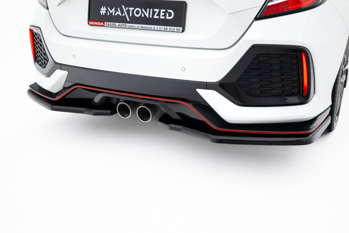 Honda Civic Sport Mk 10 2017-2019 Bakre Splitter Maxton Design i gruppen Välj bilmodell / Honda / Civic FC - FK Standard 16-21 / Styling hos DDESIGN Scandinavia AB (HO-CI-10-SPORT-RSD2G)