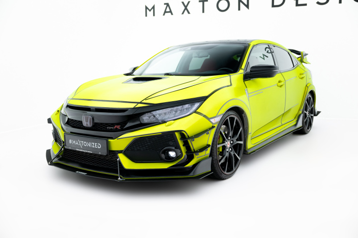 Honda Civic X Type R MK10 2017+ Racing Frontläpp / Frontsplitter V.1 Maxton Design i gruppen Välj bilmodell / Honda / Civic FC - FK Standard 16-21 / Styling / Front hos DDESIGN Scandinavia AB (HO-CI-10-TYPE-R-CNC-FD1A)