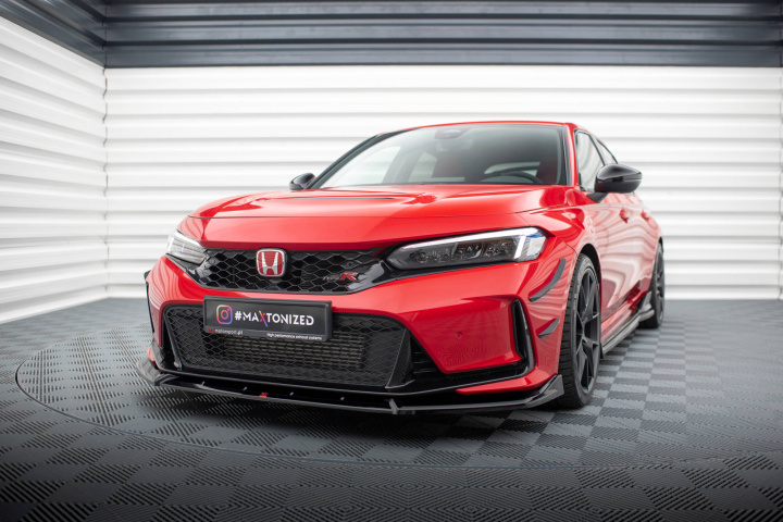 Honda Civic Type-R FL5 Mk11 2023+ Frontsplitter V.2 Maxton Design i gruppen Välj bilmodell / Honda / Civic FE - FL 2021+ hos DDESIGN Scandinavia AB (HO-CI-11-TYPE-R-FD2G)