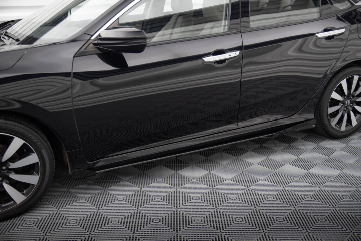 Honda Civic Mk10 2019-2022 Street Pro Sidoextensions + Splitters Maxton Design i gruppen Välj bilmodell / Honda / Civic FC - FK Standard 16-21 / Styling hos DDESIGN Scandinavia AB (HOCI10CNC-SD1BSF1G)
