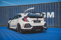 Honda Civic Type-R Mk10 / Mk10 Facelift 2019-2022 Street Pro Bakre Diffuser Svart/Röd Maxton Design