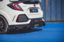 Honda Civic Type-R Mk10 / Mk10 Facelift 2019-2022 Street Pro Bakre Diffuser Svart/Röd Maxton Design