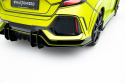 Honda Civic Type-R Mk10 / Mk10 Facelift 2019-2022 Street Pro Bakre Diffuser V.2 Svart/Röd Maxton Design
