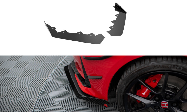 Honda Civic Type-R MK11 2023+ Add-On Splitters Maxton Design i gruppen Välj bilmodell / Honda / Civic FE - FL 2021+ hos DDESIGN Scandinavia AB (HOCI11TYPERCNC-FSF1G)