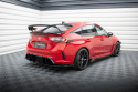 Honda Civic Type-R Mk 11 2023- Street Pro Bakre Sidoextensions + Flaps Svart/Röd + Blanka Flaps Maxton Design
