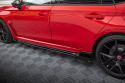 Honda Civic Type-R Mk 11 2023- Street Pro Sidoextensions + Flaps Svart/Röd + Blanka Flaps Maxton Design