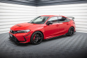 Honda Civic Type-R Mk 11 2023- Street Pro Sidoextensions + Flaps Svart/Röd + Blanka Flaps Maxton Design