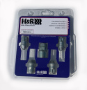 H&R Låsmutter HR-1225001KEY4 M12x1,25 Konisk Silver,
