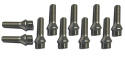 HR-1452801Paket hjulbultar 10st M14x1.5 Konisk Silver, Längd 28mm 10 st bultar