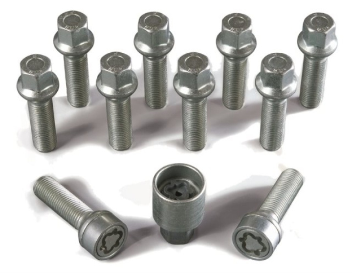 HR-1453502SET H&R Bultsats inkl låsbutar M14x1,5 Sfäriskt 14mm säte Silver, Längd 35mm i gruppen Välj bilmodell hos DDESIGN Scandinavia AB (HR-1453502SET)