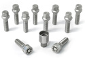 HR-1454301SET H&R Bultsats inkl låsbutar M14x1.5 Konisk Silver, Längd 43mm