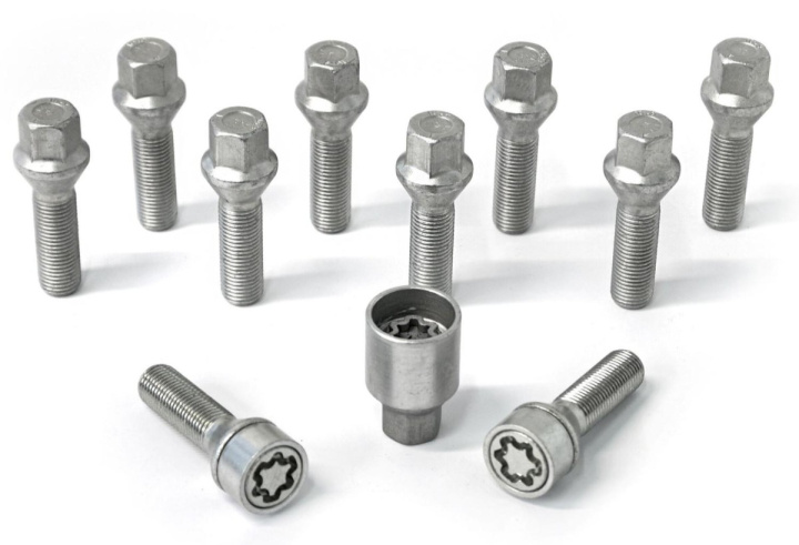 HR-1454301SET H&R Bultsats inkl låsbutar M14x1.5 Konisk Silver, Längd 43mm i gruppen Välj bilmodell hos DDESIGN Scandinavia AB (HR-1454301SET)