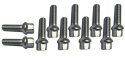 HR-1454303 Paket hjulbultar 10st M14x1.5 Sfärsiska Silver, Längd 43mm 10 st bultar VAG