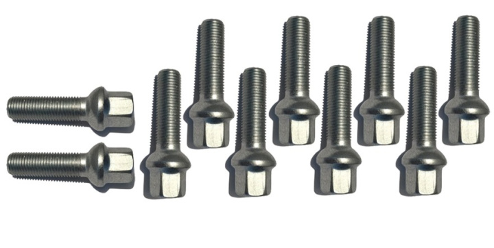 HR-1454303 Paket hjulbultar 10st M14x1.5 Sfärsiska Silver, Längd 43mm 10 st bultar VAG i gruppen Välj bilmodell hos DDESIGN Scandinavia AB (HR-1454303pkt)