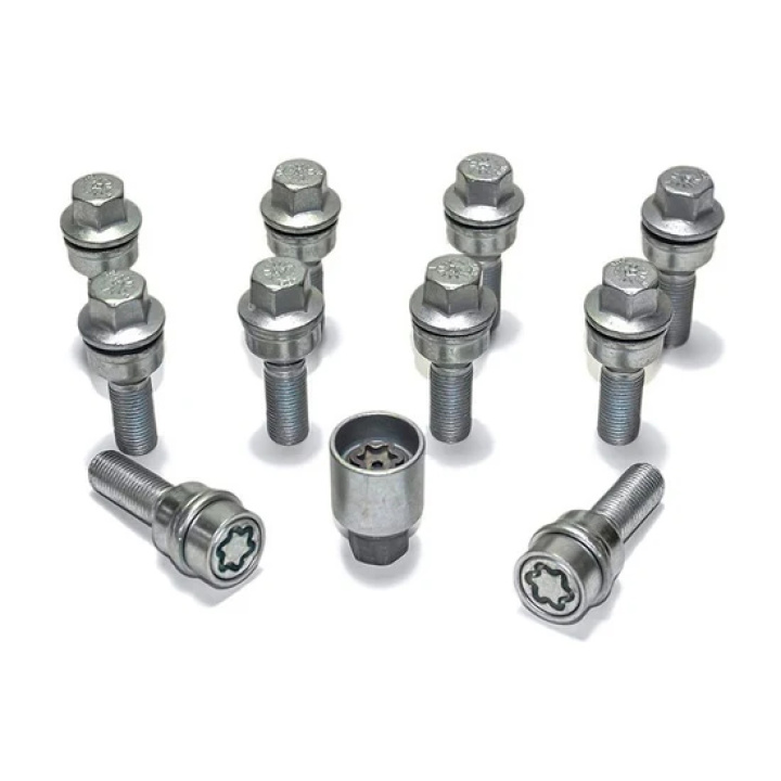 HR-1454503SET (8st hjulbult, 2st låsbult) H&R M14x1,5 sfärisk 13mm säte rörlig aluminium kona Silver, Längd 45mm i gruppen Välj bilmodell hos DDESIGN Scandinavia AB (HR-1454503SET)