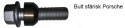 HR-1454906 H&R hjulbult M14x1,5 sfärisk 14mm säte rörlig aluminium kona Porsche Taycan Silver, Längd 49/34mm