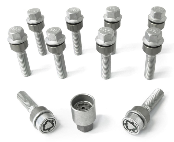 Hjulbultar inkl låsbultar M14x1.5 Sfärisk 14mm Säte rörlig kona , Längd 52/37mm H&R i gruppen Exteriör / Fälgar & Däck / Hjulbultar & Muttrar & Pinnbultar hos DDESIGN Scandinavia AB (HR-1455206SET)