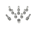 HR-15254407SET H&R hjulbultsats M15x1,25 sfärisk 14mm säte Mercedes fälgar Silver, Längd 44mm inkl lås