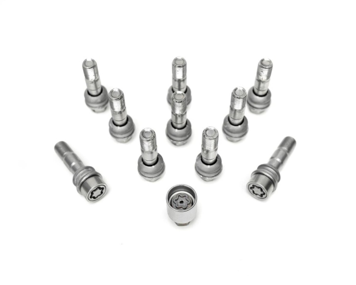 HR-15254407SET H&R hjulbultsats M15x1,25 sfärisk 14mm säte Mercedes fälgar Silver, Längd 44mm inkl lås i gruppen Välj bilmodell hos DDESIGN Scandinavia AB (HR-15254407set)