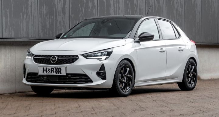 H&R Sänkningssats Opel Corsa F Typ U 1.2 Turbo Hybrid 48V i gruppen Välj bilmodell hos DDESIGN Scandinavia AB (HR-28641-4)