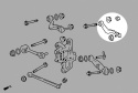 Lexus LS460 / 600H 07-17 Bakre Toe-Stag (Pillowball) - 2Delar/Set Hardrace