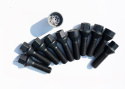 HR-B14252808SET H&R Bultsats inkl låsbutar M14x1,25 Konisk med rörlig kona BMW Svart, Längd 28mm