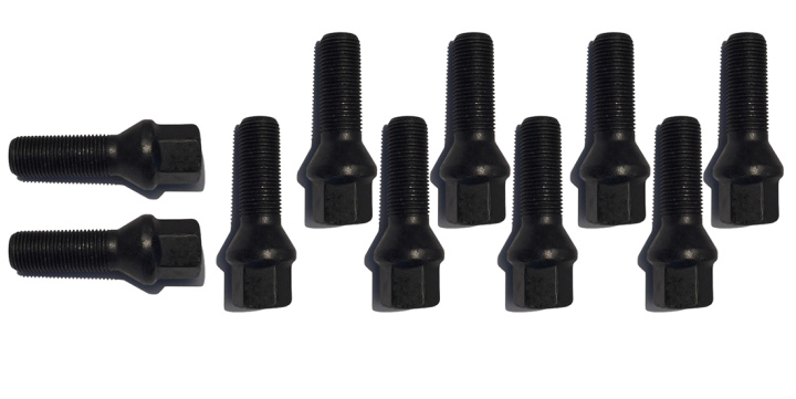 Hjulbultar (10st) M14x1.25 Konisk Svart, Längd 40mm H&R i gruppen Exteriör / Fälgar & Däck / Hjulbultar & Muttrar & Pinnbultar hos DDESIGN Scandinavia AB (HR-B14254001Pkt)